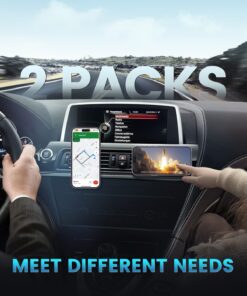 APPS2Car 2 Packs Magnetic Phone Car Mount, in Car Phone Holder Air Vent Magnetic, 6 N52 Magnets Universal Mobile Phone Holders for Cars, for iPhone Pro Max Samsung S22 Ultra P30 GPS Black-Red 29 71CtM4Oa30L