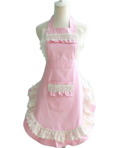 Hyzrz Lovely Home Work Adjustable Apron Cake Kitchen Cooking Women Girls Aprons With Pocket for Gift, Pink 25 71CtXcpdITL