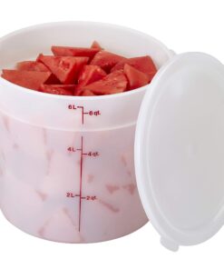 Alternative view of Cambro RFSC6148 Round Storage Container Lid, 6 and 8 Quart, White (Pack of 12)