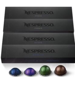 Breville Nespresso Vertuo Coffee and Espresso Machine, Chrome and Capsules VertuoLine, Dark Assortment Variety Pack, Dark Roast, 40 Count Coffee & Espresso Pods, Brews 7.8 oz and 1.35oz Machine + Aeroccino Machine + Capsules VertuoLine 12 71CuBxaiy9L
