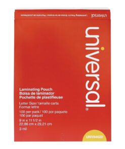 3 Mil Clear Letter Size Thermal Laminating Pouches 9 X 11.5 Qty 100 (UNV84622) 10 71CuXCVK0zS