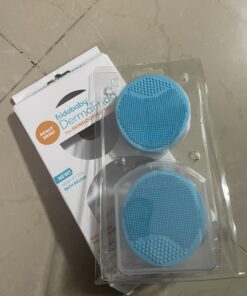 Frida Baby DermaFrida The SkinSoother Baby Bath Silicone Brush| Baby Essential for Dry Skin, Cradle Cap and Eczema (2 Pack) Blue 2 pack 25 71CueMJZKqL