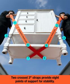 Forearm Forklift 2-Person Lifting and Moving Straps; Lift, Move and Carry Furniture, Appliances, Mattresses or Any Item up to 800 lbs. Safely and Easily Like a Pro, Orange 1-Pack Cargo Strap 19 71Cv zsA9dL