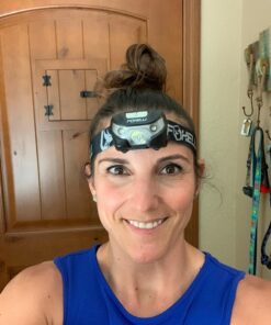 Foxelli Rechargeable Headlamp Flashlight - Super Bright LED Head Lamp for Running, Camping, Hiking & Work, Lightweight Comfortable Head Light for Adults and Kids Black 32 71CvY2uARQL