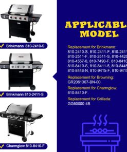 GGC Grill Grates Replacement for Brinkmann 810-8410-F, 810-2410-S, 810-2511-S, 810-2512-S, 810-8411-5, 810-9415-W and Others, 3 PCS Porcelain Coated Cast Iron Cooking Grate(17 3/4" x 8 15/16") 12 71Cwt8CMi0L