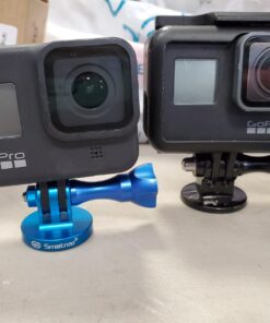 Smatree Aluminum Tripod Mount Adapter for GoPro Session, Hero 11, 10, 9, 8, 7, 6, 5, 4, 3 Plus, 3, 2, 1 HD, GoPro Hero 2018,DJI OSMO Action,Joby Gorilla Pod,GoPro Hero 7 Silver,GoPro Tripod, Blue 22 71Cx4BGZMnL