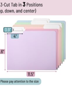 Mr. Pen- File Folders, 18 Pack, Morandi Colors, 1/3-Cut Tab, File Folders Letter Size, Colored File Folders, Office File Folder, Colored Folders, Office Supplies File Folders, File Folders with Tabs 18 per Pack 17 71CxxdoYU7L