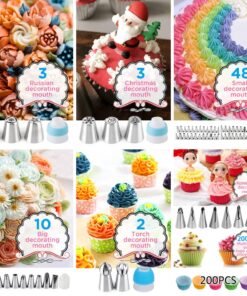 Cake Decorating Kit,635 Pcs Decorating Supplies With 3 Springform Pan Sets Icing Nozzles Rotating Turntable Cake Topper Piping Bags Carrier Holder,Cake Baking Set Tools 635 PCS 16 71CyiSNqH7L