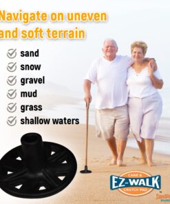 EZ-Walk/SandPad LandPad All Terrain Stabilizer Cane Tips (Single Pack) Single Pack w/Tape Adapter (Canes Only) 15 71CyuAb8ksL