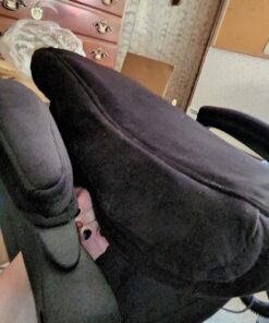 Amazon Basics Classic Office Desk Computer Chair - Adjustable, Swiveling, Ultra-Soft Microfiber, Lumbar Support, 28"D x 25"W x 43.5"H, Black 59 71CzhVny85L