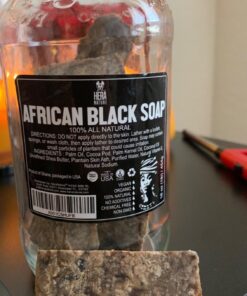era of nature Best Raw ORGANIC AFRICAN BLACK SOAP, for Dry Skin and Skin Conditions. Pure & Natural Ingredients, Imported From Ghana - 1lb (16oz) 43 71D0BDOgiML