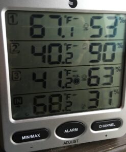 Ambient Weather Wireless Indoor/Outdoor 8-Channel Thermo-Hygrometer with Four Remote Sensors WS-10-X4 16 71D0MbBVyL