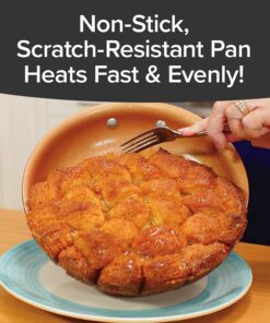 Red Copper 10 inch Pan by BulbHead Ceramic Copper Infused Non-Stick Fry Pan Skillet Scratch Resistant Without PFOA and PTFE Heat Resistant From Stove To Oven Up To 500 Degrees 1 17 71D0aTgcOeL