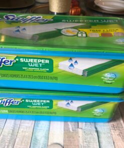 Swiffer Sweeper Wet Mopping Cloth Refill - Open Window Fresh - 24 wet cloths - 2 pk 24 Count (Pack of 2) 10 71D1I0gSk3L