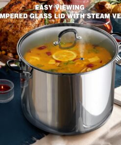 Cook N Home Professional Sauce Pot Stockpot Saucier Casserole Pan with Lid, 5 QT, Silver 21 71D1P3Y3PPL