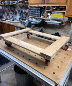 ABSLIMUS 4 inch Heavy Duty Casters Load 2400lbs, Lockable Bearing Plate Caster Wheels with Brakes, 360-degree Swivel Casters for Furniture and Workbench Cart, Set of 4 (Free Screws and a Spanner) 4 inch Red 38 71D1aPPzciL