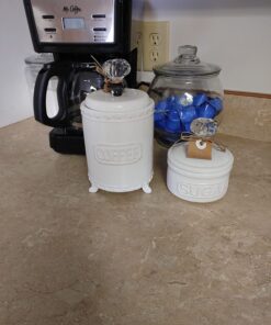 Mud Pie Ceramic Coffee Canister Door Knob Handle, White 24 71D26e3aSL