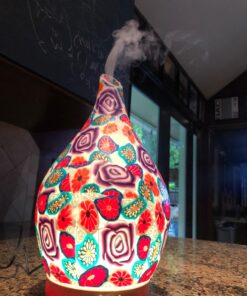 280ml Purple Rose Essential Oil Diffuser Glass Aromatherapy Ultrasonic Humidifier - Auto Shut-Off,Timer Setting, BPA Free for Home Hotel Yoga Leisure SPA Gift G5-280ml Purple Rose Aladdin Vase 280ml 26 71D3SG6LWBL