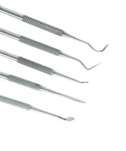 SE 12-Piece Stainless Steel Wax Carvers Set, Wax & Clay Sculpting Tools, Double Ended Carving Kit for Modeling, Sculpting and Shaping, Silver - DD312 Carver set 24 71D3bUgxNrL