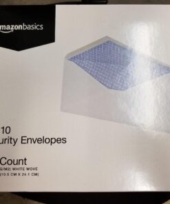 Amazon Basics #10 Security Tinted Business Envelopes, Moisture Sealed, 4-1/8 x 9-1/2 Inch, Pack of 500, One Size, White 50 71D3u95bNVL