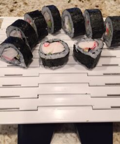 SushiQuik | Sushi Making Kit | BEST Sushi Kit for Beginners and Kids | FULL Kit Includes Rice Spreading Training Frame | Sushi Rolling Kit | Sushi Mat Original Kit 40 71D59vdCVfL 1