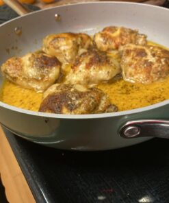 Caraway Nonstick Ceramic Cookware Set (12 Piece) Pots, Pans, Lids and Kitchen Storage - Non Toxic, PTFE & PFOA Free - Oven Safe & Compatible with All Stovetops (Gas, Electric & Induction) - Sage 44 71D5le36YDL