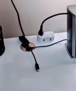 Anker Extension Cord,Mini Power Strip with USB Ports ,2 Outlets and 2 USB-A Ports, Flat Plug, 5 ft Extension Cord, Safety System for Travel, Desk, and Home Office, TUV Listed White-Round Extension Cord 54 71D6R4s6lrL