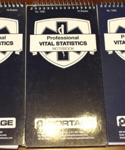 EMT/First Responders Vital Statistics Notebook – 8” x 4” Medical Notebook for Vital Signs and Additional Patient Information – 210 Pages (3 Pack) 3 Pack 21 71D7TxbNFHL