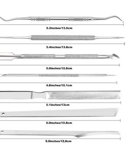 Alternative view of ZIZZON 7 Pcs Ingrown Toenail File and Lifters Set, Stainless Steel Ingrown Toenail Removal Kit, Manicure Treatment Under Nail Cleaner Pedicure Tools 7pcs