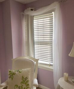 Elegant Comfort Lightweight Sheer Voile Window Scarf Valance - 216 Inch Long - 1 panel Long Sheer Curtain for Living Room, Event Decor, Bedroom, (1 Piece) 55" X 216'' Long, White 22 71D8sEKfxEL 1