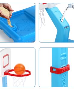 Toddler Basketball Hoop Indoor Adjustable Height Poolside Basketball Hoop Outdoor with Base Mini Basketball Hoop with 3 Balls Swimming Pool Toys Basketball Outdoor Games for Kids Birthday Gift Toddler Basketball Hoop 13 71D9Oz1TVL