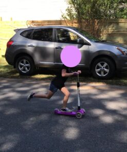 BELEEV A2 Scooters for Kids 3 Wheel Kick Scooter for Toddlers Girls Boys, 4 Adjustable Height, Lean to Steer, Light up Wheels, Extra-Wide Board, Easy to Assemble for Children Gift Sport Toys Ages 3-12 Purple 31 71D9gJaWYyL