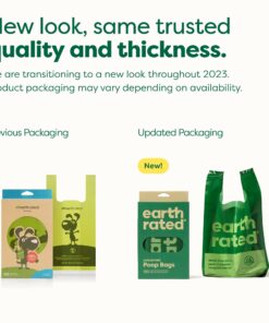 Earth Rated Dog Poop Bags with Handles, New Look, Easy Tie and Guaranteed Leakproof, Unscented, 120 Handle Bags 120-Count 25 71D9oUnk1L