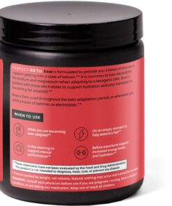 Perfect Keto Exogenous Ketones Powder, BHB Beta-Hydroxybutyrate Salts Supplement, Best Fuel Energy Boost, Mental Performance, Mix in Shakes, Milk, Smoothie Drinks for Ketosis - Strawberry Lemonade 13 71DAJoh2WGL