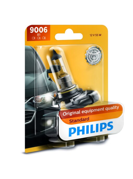 Philips 9006B1 9006 Standard Halogen Replacement Headlight Bulb, Pack of 1