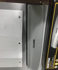 Bostitch Office Premium 3 Hole Punch, 12 Sheet Capacity, Metal, Rubber Base, Easy-Clean Tray, Silver 49 71DAiThKEBL