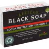 Madina African Black Soap Cocoa Butter with Vitamin E, 3.5 Ounce (Pack of 6) 29 71DAiztw1CL