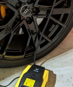 VacLife Portable Air Compressor - Air Pump for Car Tires (up to 50 PSI), 12V DC Tire Pump for Bikes (up to 150 PSI) w/ LED Light, Digital Pressure Gauge, Model: ATJ-1166, Yellow (VL701) Large 40 71DBI 5rayL