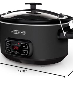 BLACK+DECKER 7-Quart Digital Slow Cooker with Chalkboard Surface, Slate, SCD4007 37 71DBhkgIT6L