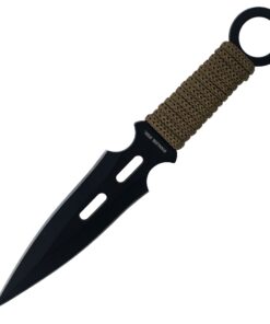 Alternative view of Whetstone Cutlery S-Force Kunai Knives - 12-Pack Black and Green Stainless-Steel Ninja Throwing Knife Set with Cord-Wrapped Handles and Carry Case