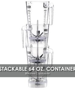 Waring Commercial MX1200XTX 3.5 HP Blender with Variable Speed Dial Controls and a 64 oz. BPA Free Copolyester Container, 120V, 5-15 Phase Plug 64 Ounce Copolyester Container Jar 18 71DCWDysGL