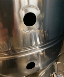 GasOne BS-64 Stainless Steel Kettle Pot Pre Drilled 4 PC Set Quart Tri Ply Bottom for Beer Includes Lid Ball Valve, Thermometer, Spigot-Home Brewing Supplies, 64 QT/16 GALLON 23 71DChg9BHFL