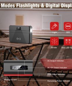 Portable Power Bank with AC Outlet, 83Wh/22500mAh 110V/85W Portable Laptop Charger Battery Bank, External Battery Pack Power Supply for Home Emergency Outage, Outdoor Camping RV Trip Adventure Red 53 71DCl6 QvmL