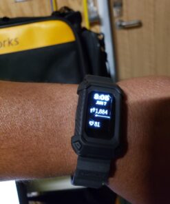 SUPCASE Unicorn Beetle Pro Series Design for Fitbit Charge 2, Replacement Bands with Built-in Rugged Protective Case (Black) Black 47 71DCuR4nbjL