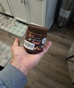 Vegan Cocoa Hazelnut Spread by ChocZero - Keto Friendly, Sugar Free Dessert and Keto Bread Topping - Low Carb Chocolate (1 jar, 12 oz) Dark Chocolate Hazelnut Spread 17 71DDnbqGKRL