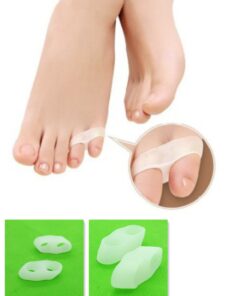 AnHua®Unisex Small Toe Soft Silicone 2 Holes Orthotics Bunion Tail Toe Straightener Separator Shield Protector Spreader Corrector Adjuster Foot Pain Relief 11 71DDpD8xGBL