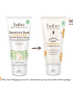 Alternative view of BABO Botanicals Sensitive Baby Fragrance-Free Diaper Cream - 25% Natural Zinc Oxide - Calendula, Shea & Cocoa Butter - EWG Verified - Vegan- from Birth on - 1 or 2 Pack Pack of 1