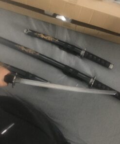 Master Cutlery 3 Piece Dragon Samurai Sword Set with Stand 19 71DEGYH0iL