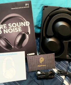 Pointcinco Active Noise Canceling Headphones, Over Ear Headphones with Mic, 60 Hours Play Time On Ear Bluetooth Headphones with Deep Bass, Foldable Headphones with HiFi Audio for Music P1 72 71DEKruiFLL