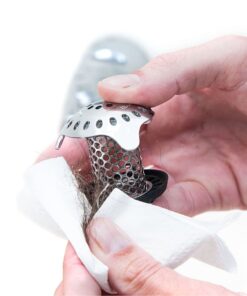 TubShroom Ultra Revolutionary Bath Tub Drain Protector Hair Catcher/Strainer/Snare Stainless Steel, 1-Pack, Silver Stainless Single 39 71DELm1BL9L